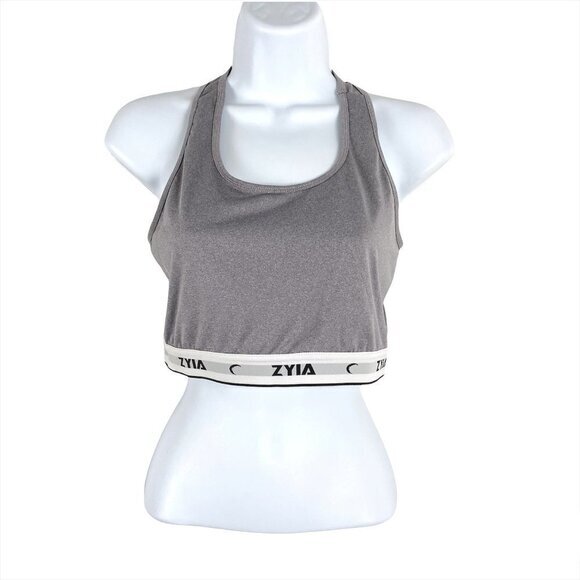 Zyia Active Sports Bra Racerback Gray‎ Athletic Women's Small - Picture 1 of 3